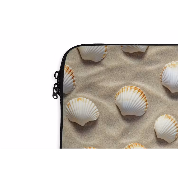 Schelpen - Zand - Maritiem laptophoes neopreen klein 279 -detail