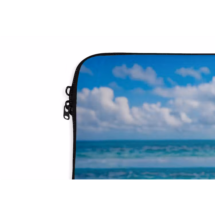 Schelpen - Strand - Natuur - Beige laptophoes neopreen klein -detail