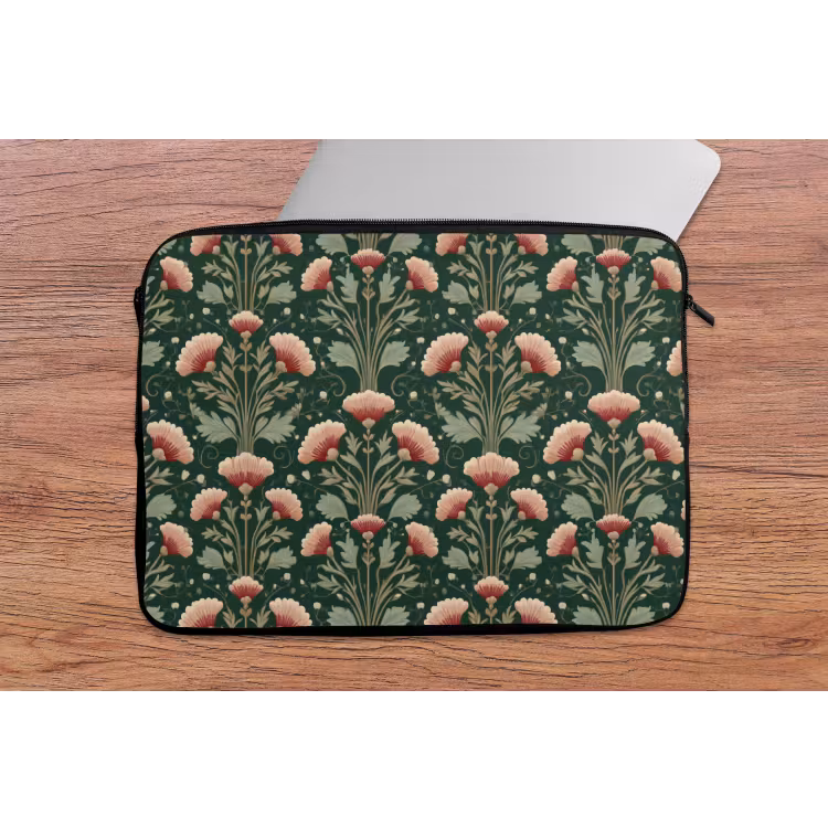 Patroon - Botanisch - Kleurrijk laptophoes neopreen klein 279 -tafel