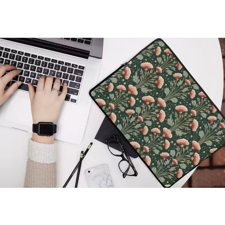 Patroon - Botanisch - Kleurrijk laptophoes neopreen klein 279 -bureau