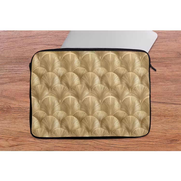 Patroon - Waaier - Goud laptophoes neopreen klein 279 -tafel