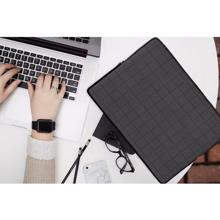 Patroon - Tegel - Antraciet laptophoes neopreen klein 279 -bureau