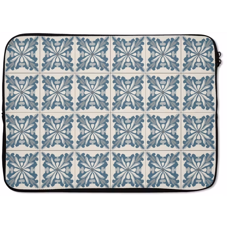 Dessin - Tegel - Blauw laptophoes neopreen klein 279 -zkaufland3dotto