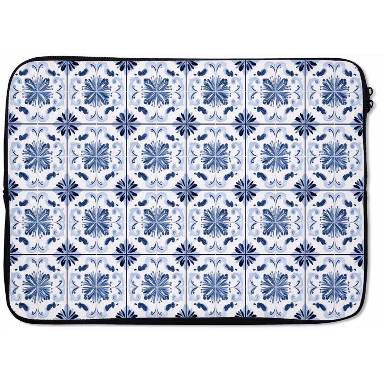 Patroon - Tegel - Blauw laptophoes neopreen klein 279 -zkaufland3dotto
