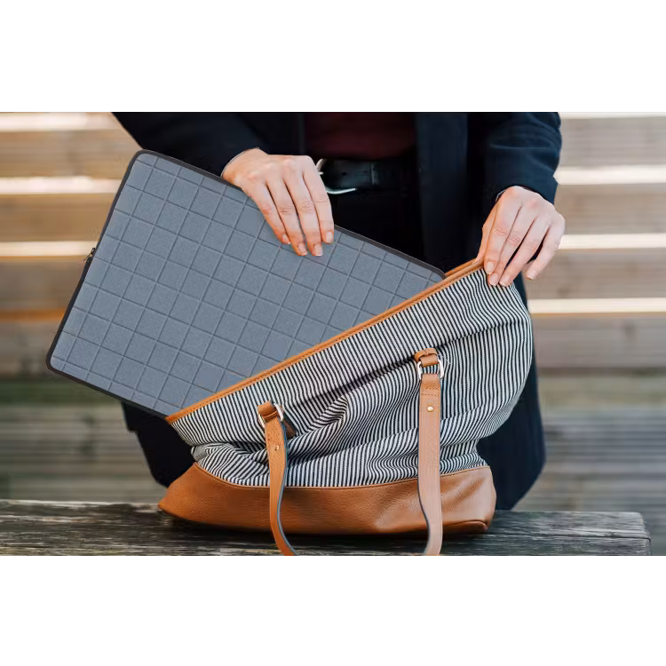 Patroon - Tegel - Blauwgrijs laptophoes neopreen klein 279 -tas