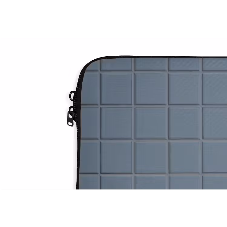 Patroon - Tegel - Blauwgrijs laptophoes neopreen klein 279 -detail