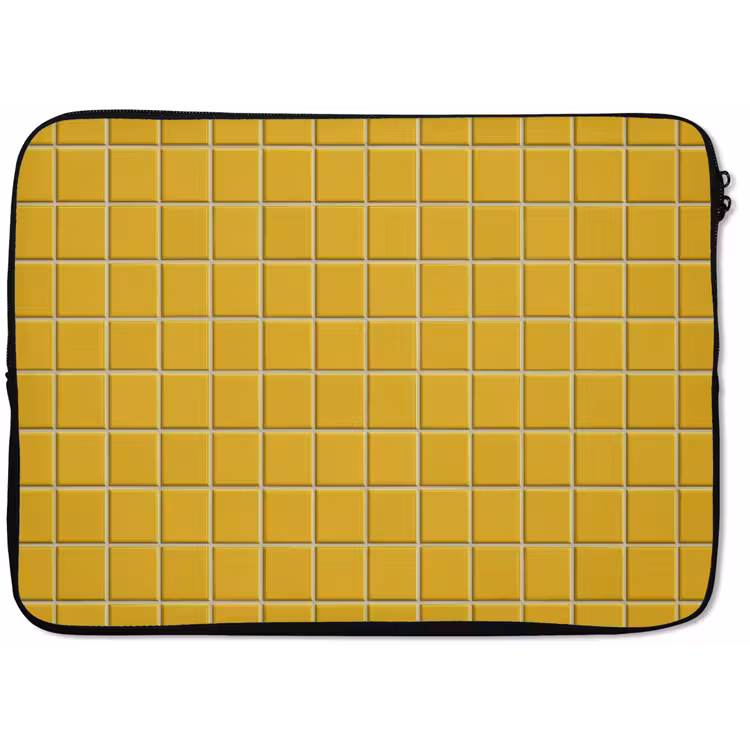 Patroon - Tegel - Okergeel laptophoes neopreen klein 279 -zkaufland3dotto