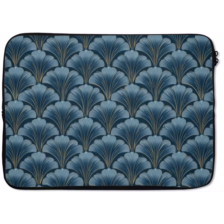 Patroon - Ginkgoblad - Blauw laptophoes neopreen klein 279 -zkaufland3dotto