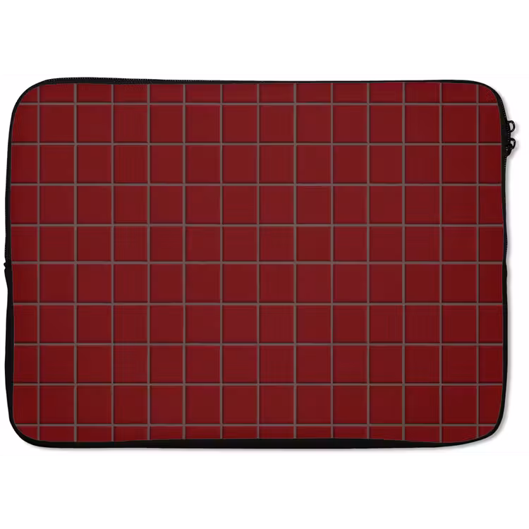 Patroon - Tegels - Burgundy laptophoes neopreen klein 279 -zkaufland3dotto