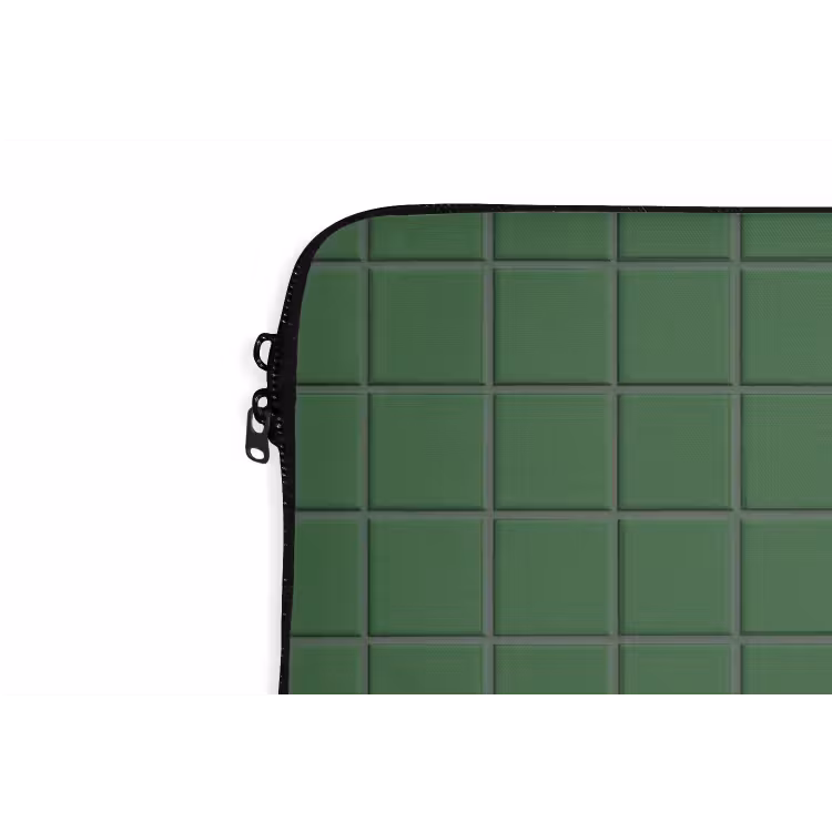 Patroon - Tegels - Groen laptophoes neopreen klein 279 -detail