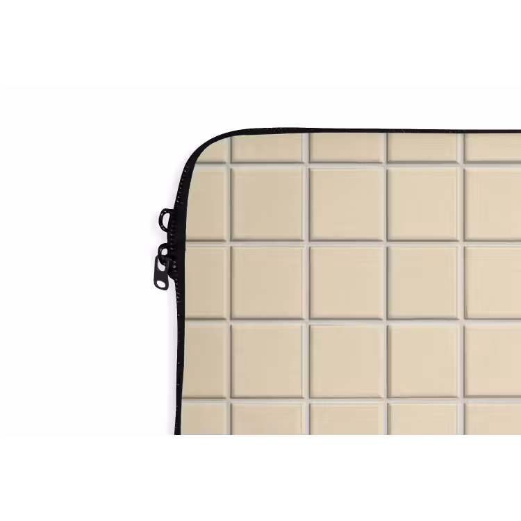 Patroon - Tegels - Gebroken - Wit laptophoes neopreen klein 279 -detail
