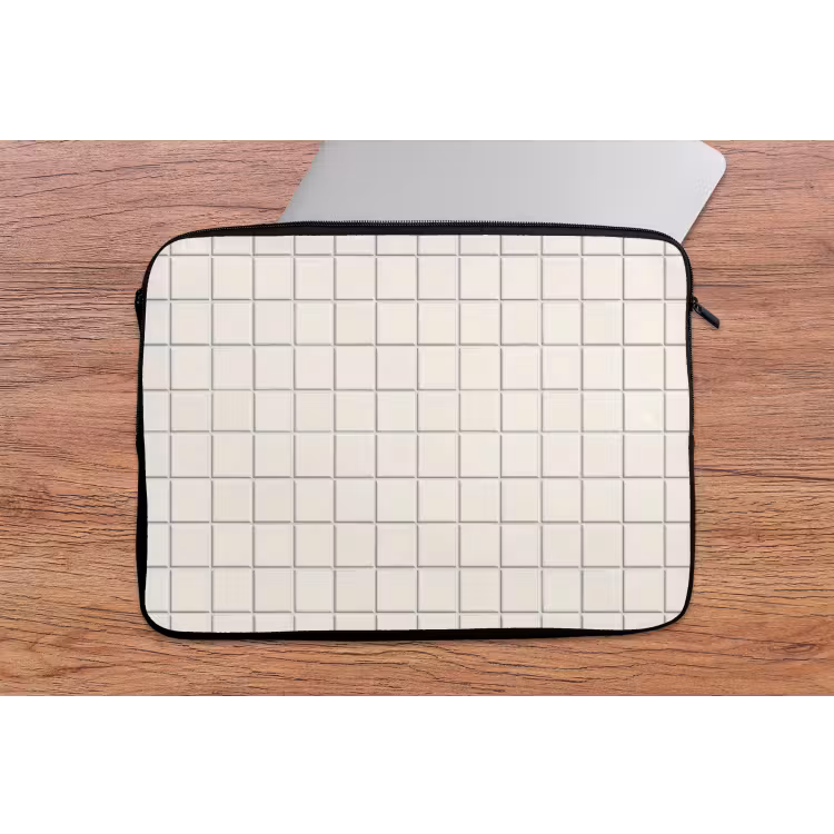Patroon - Tegels - Wit laptophoes neopreen klein 279 -tafel
