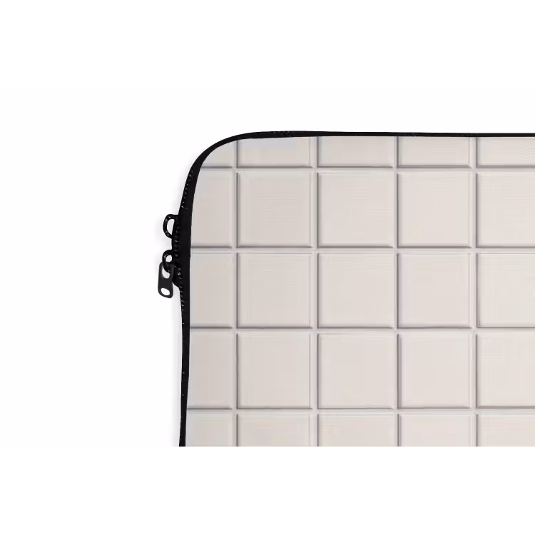 Patroon - Tegels - Wit laptophoes neopreen klein 279 -detail