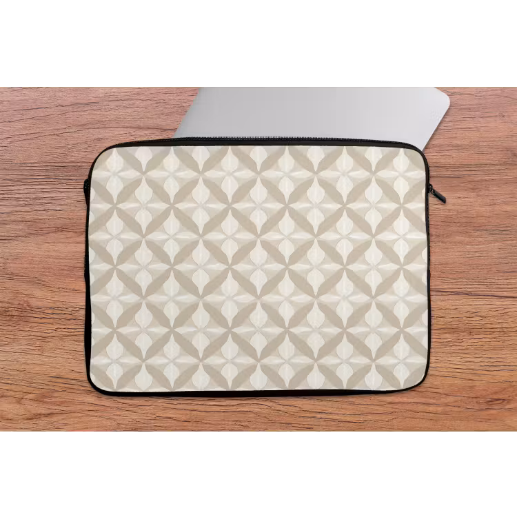 Patroon - Klassiek - Beige laptophoes neopreen klein 279 -tafel