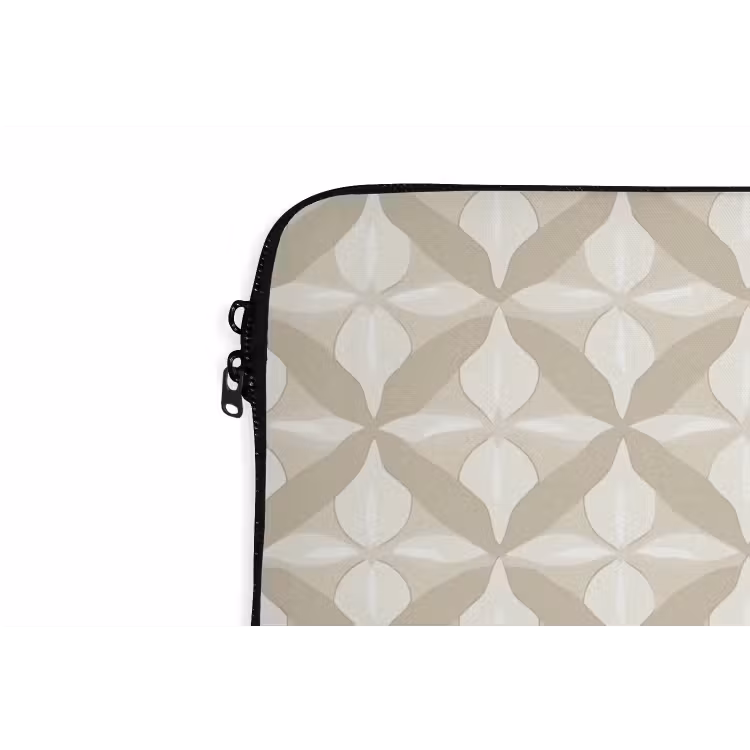 Patroon - Klassiek - Beige laptophoes neopreen klein 279 -detail