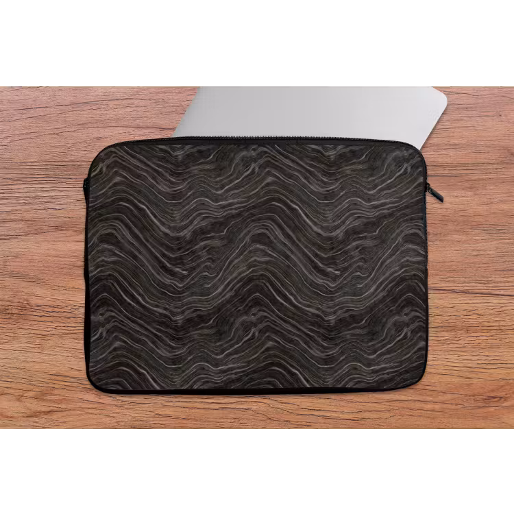 Patroon - Contrast - Antraciet laptophoes neopreen klein 279 -tafel