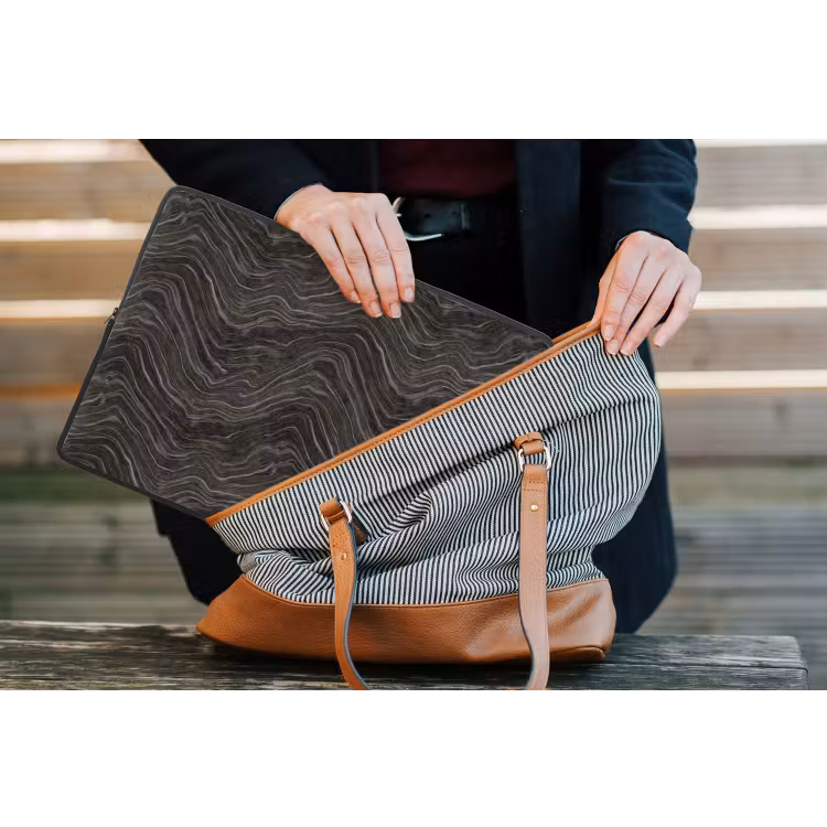 Patroon - Contrast - Antraciet laptophoes neopreen klein 279 -tas