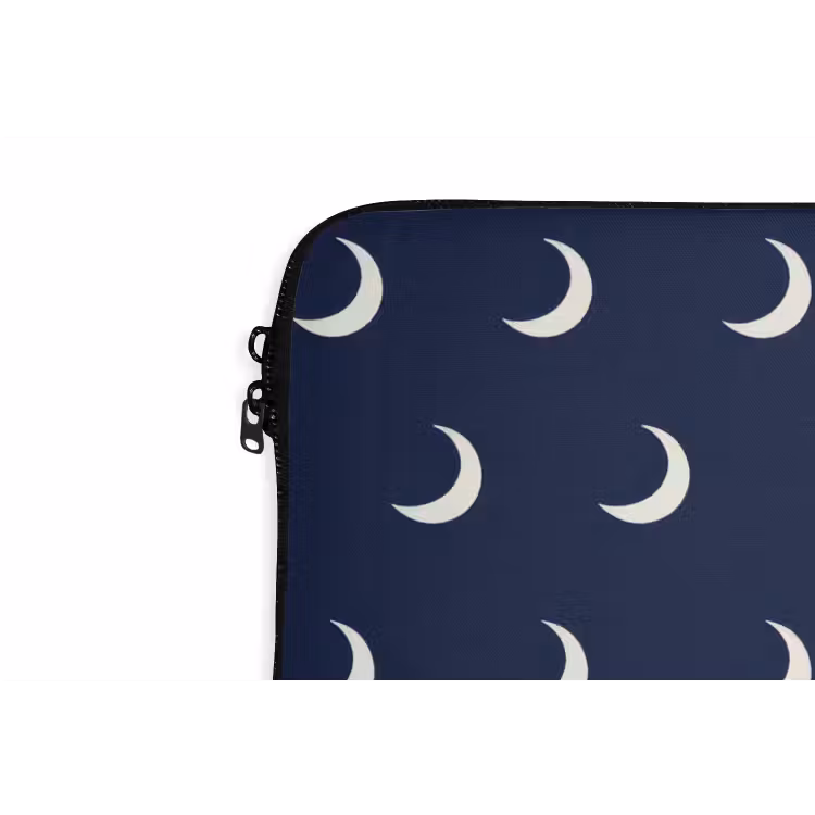 Patroon - Manen - Blauw laptophoes neopreen klein 279 -detail