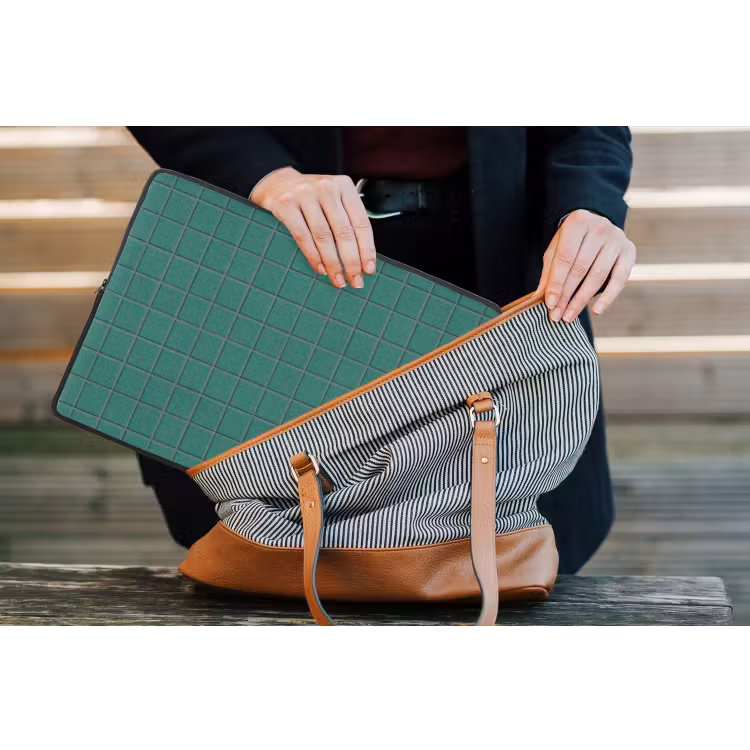 Patroon - Patroon - Smaragd laptophoes neopreen klein 279 -tas