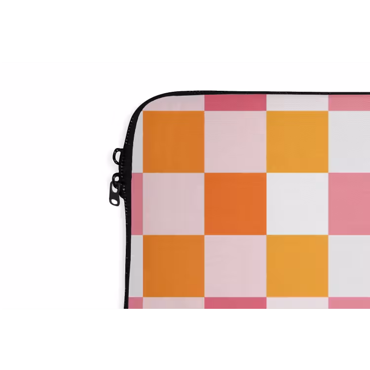 Patroon - Vierkant - Roze laptophoes neopreen klein 279 -detail