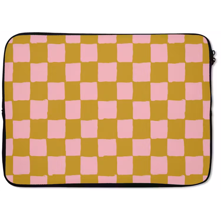 Patroon - Vierkant - Roze laptophoes neopreen klein 279 -zkaufland3dotto