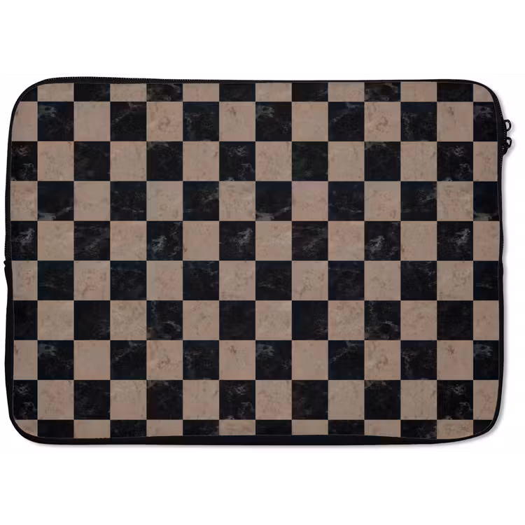 Patroon - Dambord - Marmer laptophoes neopreen klein 279 -zkaufland3dotto