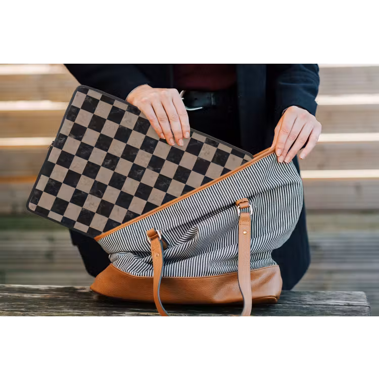 Patroon - Dambord - Marmer laptophoes neopreen klein 279 -tas