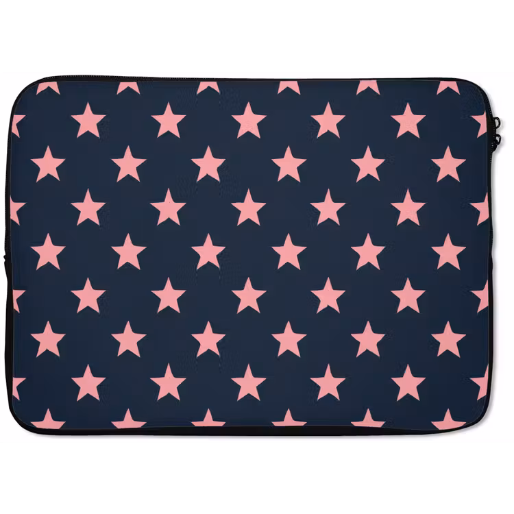 Patroon - Sterren - Roze laptophoes neopreen klein 279 -zkaufland3dotto