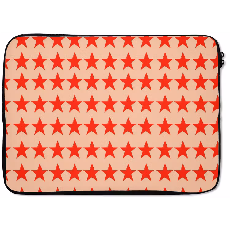 Patroon - Sterren - Rood laptophoes neopreen klein 279 -zkaufland3dotto