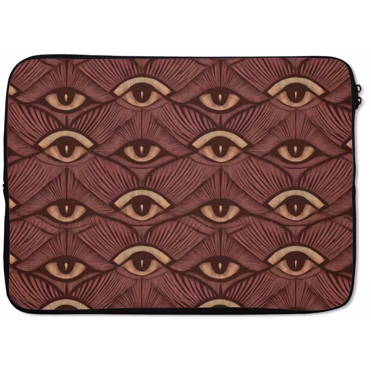 Mystiek - Ogen - Bruin laptophoes neopreen klein 279 -zkaufland3dotto