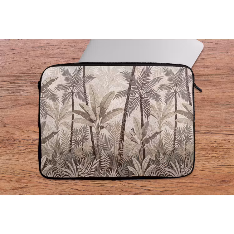 Natuur - Bladeren - Landschap - Mozaïek - Beige laptophoes neopreen klein -tafel