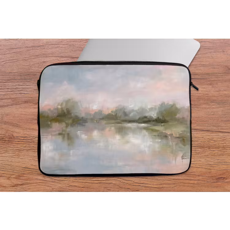 Natuur - Landschap - Abstract - Water - Groen laptophoes neopreen klein -tafel