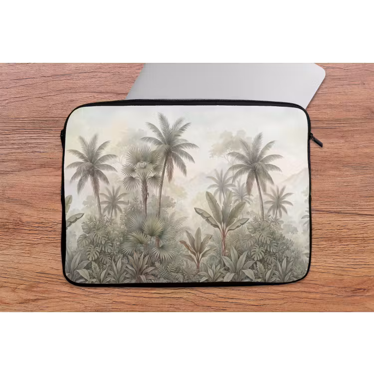 Natuur - Tropisch bos - Landschap - Aquarel - Groen laptophoes neopreen klein -tafel
