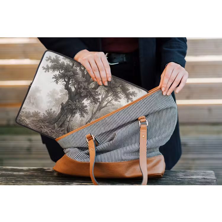 Natuur - Bos - Eik laptophoes neopreen klein -tas