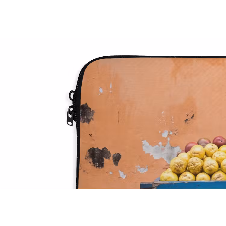 Laptop hülle - Obst – Kar – Straße - Fruit - Kar - Straat laptophoes neopreen klein