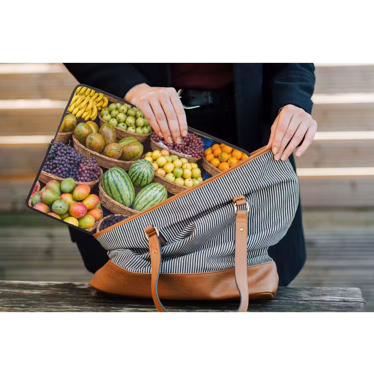 Laptop hülle - Obst – Markt – Bunt - Fruit - Markt - Kleurrijk laptophoes neopreen klein