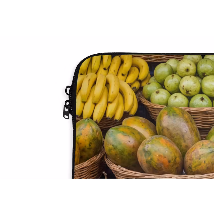 Laptop hülle - Obst – Markt – Bunt - Fruit - Markt - Kleurrijk laptophoes neopreen klein