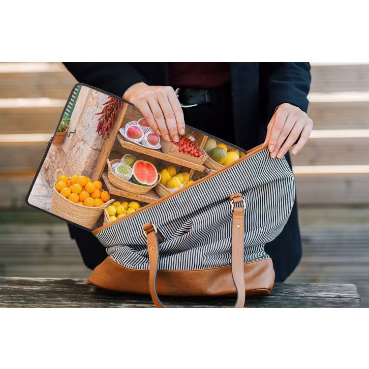 Laptop hülle - Obst – Markt – Frisch - Fruit - Markt - Vers laptophoes neopreen klein