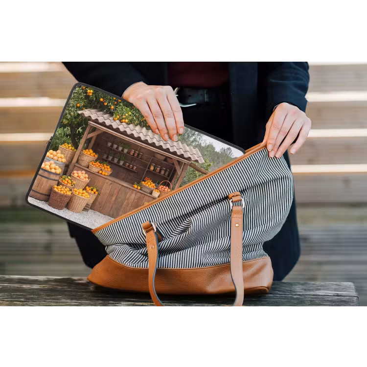 Laptop hülle - Obst – Markt – Ländlich - Fruit - Markt - Landelijk laptophoes neopreen klein