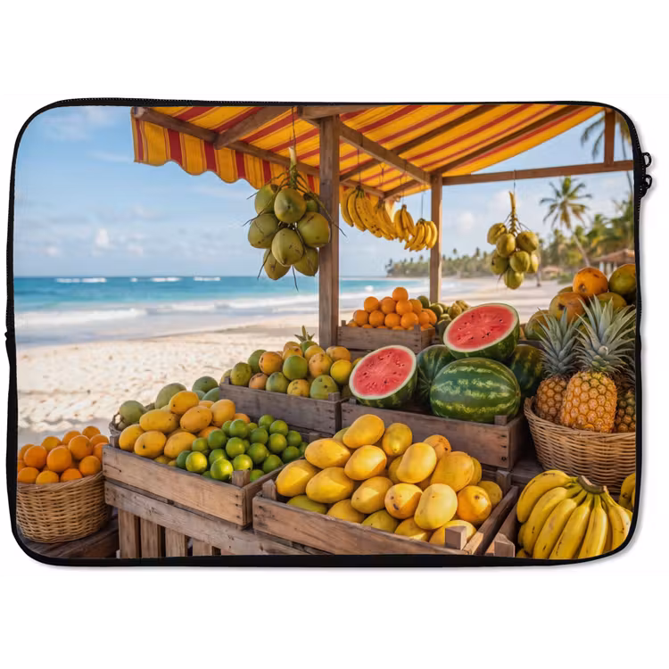 Laptop hülle - Obst – Strand – Tropisch - Fruit - Strand - Tropisch laptophoes neopreen klein