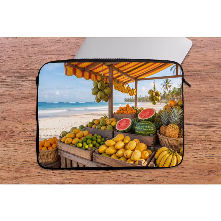 Laptop hülle - Obst – Strand – Tropisch - Fruit - Strand - Tropisch laptophoes neopreen klein