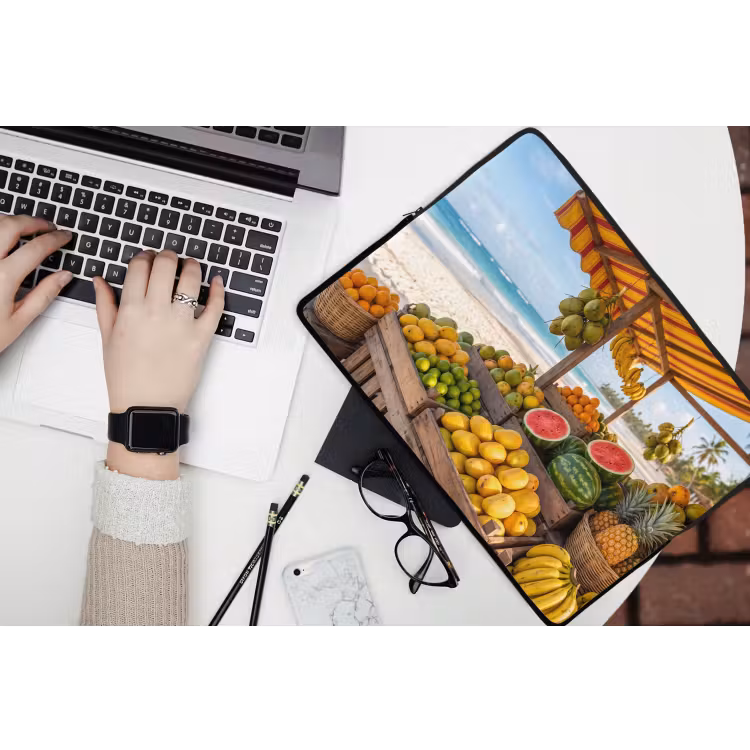 Laptop hülle - Obst – Strand – Tropisch - Fruit - Strand - Tropisch laptophoes neopreen klein