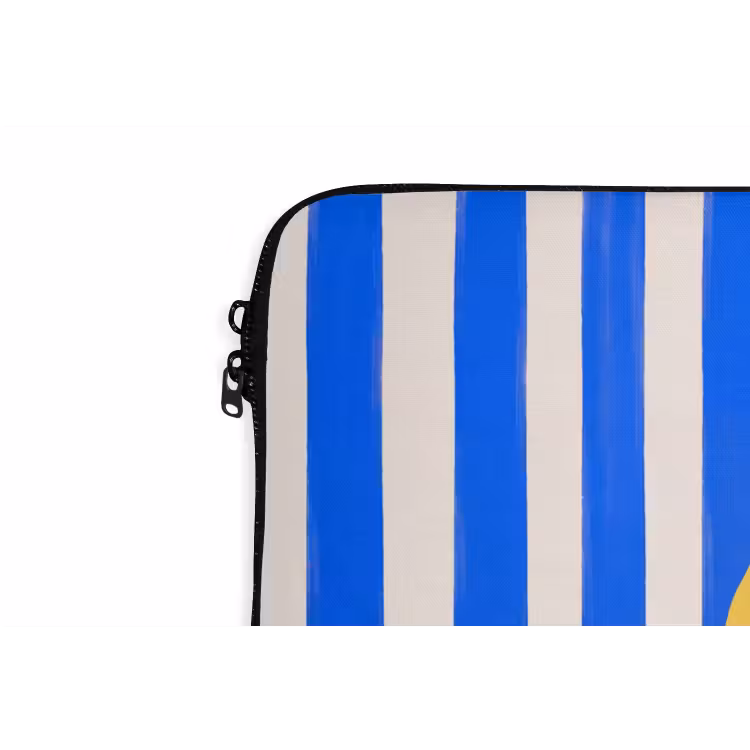 Fruit - Citroen - Zomer - Geel - Blauw laptophoes neopreen klein -detail