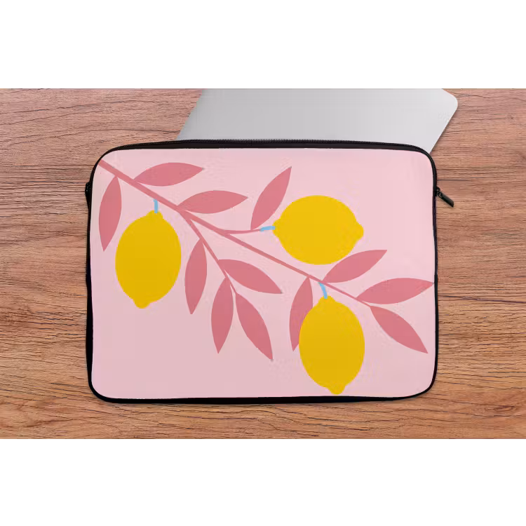Fruit - Tak - Natuur - Abstract - Roze laptophoes neopreen klein -tafel