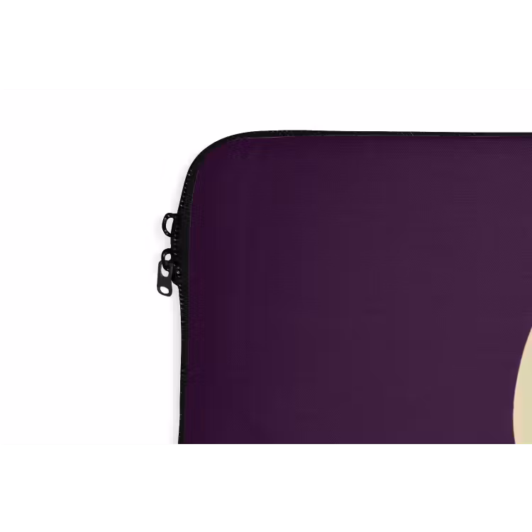 Oh hi - Paars - Minimalistisch laptophoes neopreen klein -detail