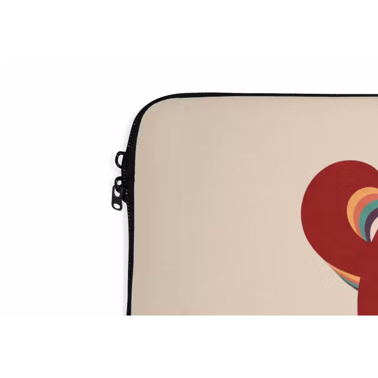 Oh honey - Rood - Schaduw laptophoes neopreen klein -detail