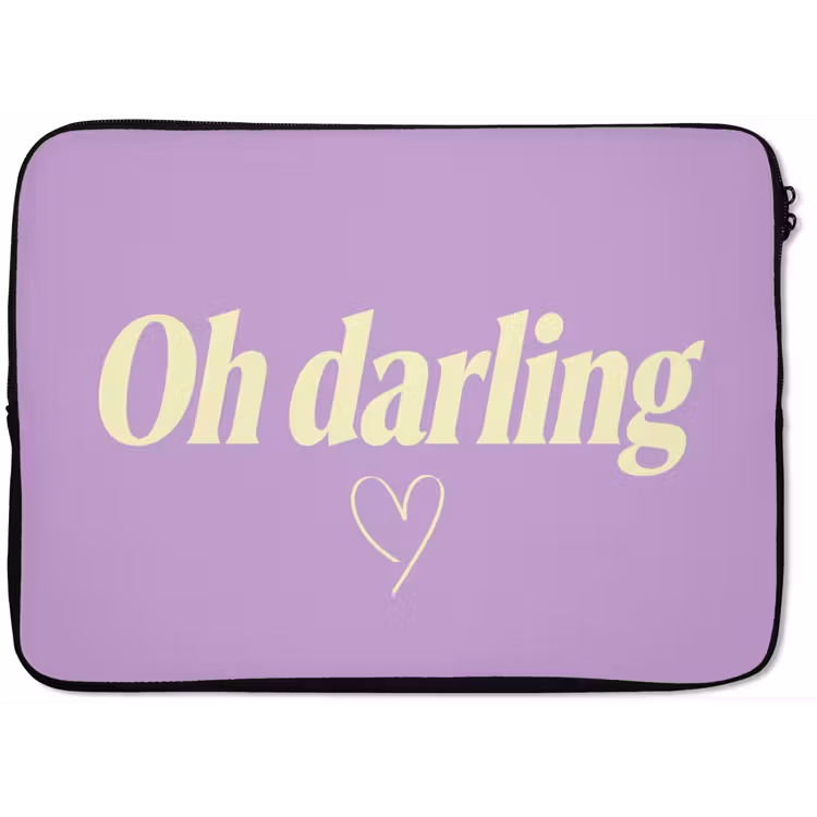 Oh darling - Hart - Paars laptophoes neopreen klein -zkaufland3dotto
