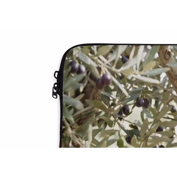 Laptop hülle - Olivenbaum – Zweig – grün - Olijfboom - tak - groen laptophoes neopreen klein