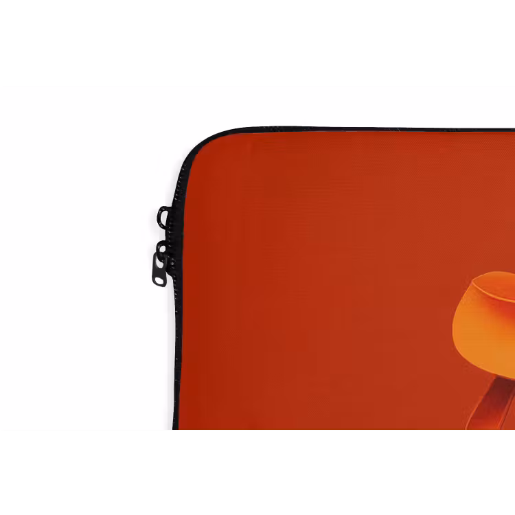 Oranje - Hoed - Vrouw laptophoes neopreen klein -detail