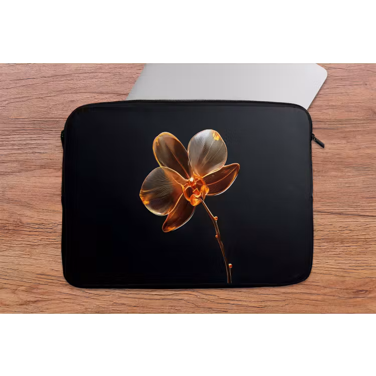 Orchidee - Doorzichtig - Bloem laptophoes neopreen klein -tafel